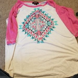 Pink and White Shirt